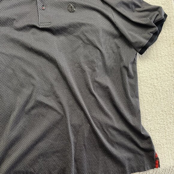 Lot x3 Bulk Au Noir Men's Short Sleeve Polo Shirt Size 1X Red / Black / Dots - Picture 3 of 14